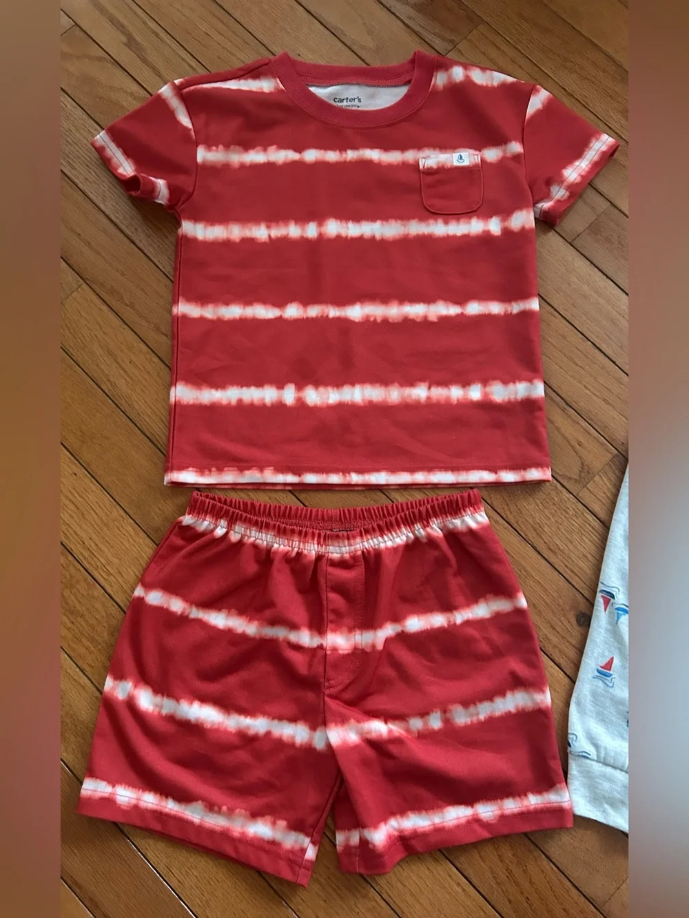 Carter's Toddler Boy 4T Pajama Bundle - 3 Piece Set: Tie Dye & Sailboats NWOT